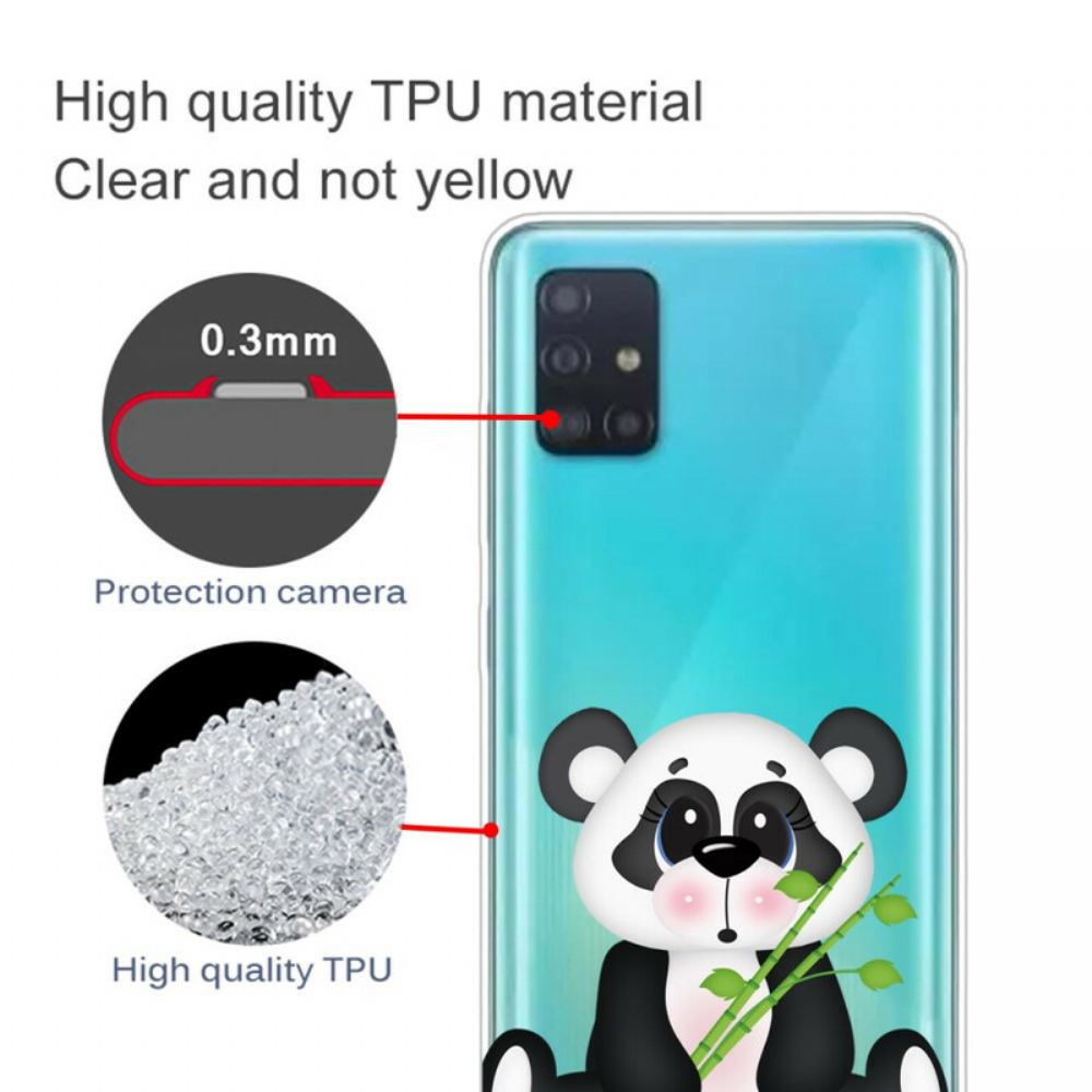 Kryt Na Samsung Galaxy A71 Transparentní Smutná Panda