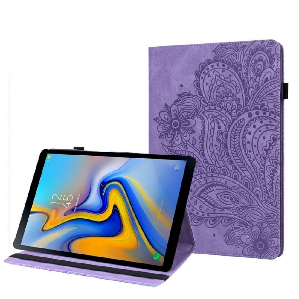 Kožené Pouzdro Folio Na Samsung Galaxy Tab A7 Lite Květinová Mandala