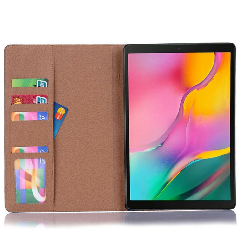 Kožené Pouzdro Folio Na Samsung Galaxy Tab A7 Lite Vintage Nýty Z Umělé Kůže