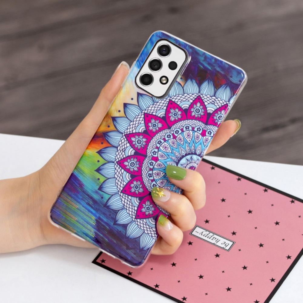 Kryt Na Samsung Galaxy A53 5G Fluorescenční Barevná Mandala