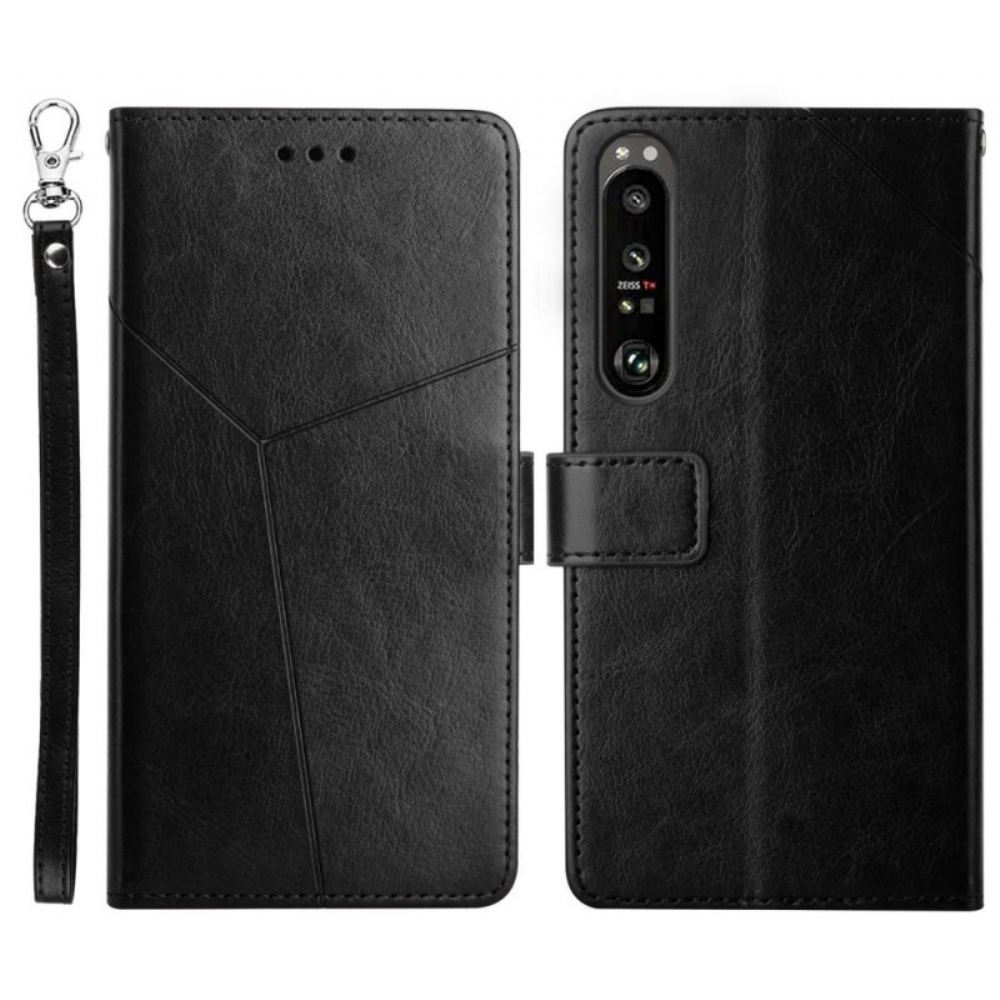 Flipové Pouzdro Na Sony Xperia 1 IV Na Lana Design Popruhu Y