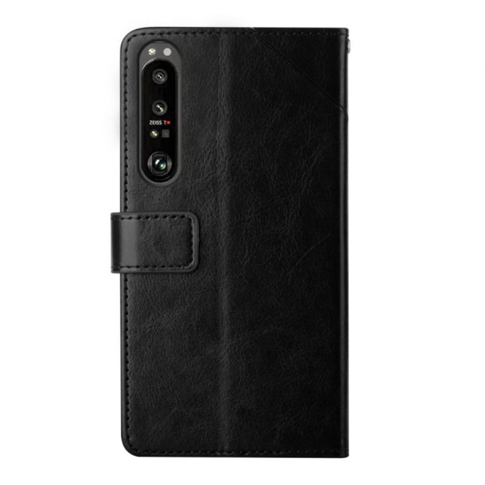 Flipové Pouzdro Na Sony Xperia 1 IV Na Lana Design Popruhu Y