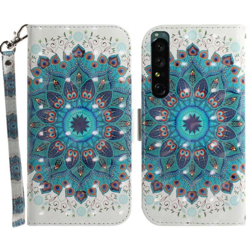 Flipové Pouzdro Na Sony Xperia 1 IV Na Lana Strappy Mandala