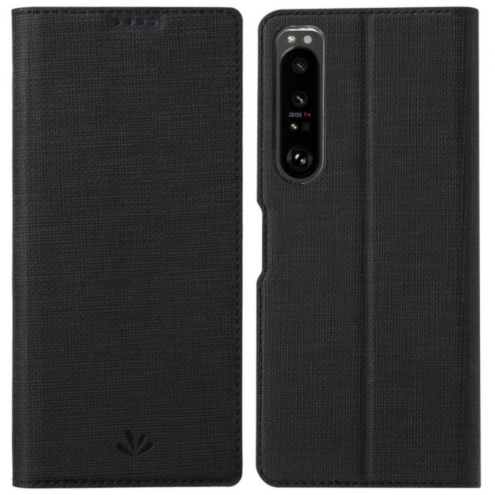 Flipové Pouzdro Na Sony Xperia 1 IV Textura Látky Vili