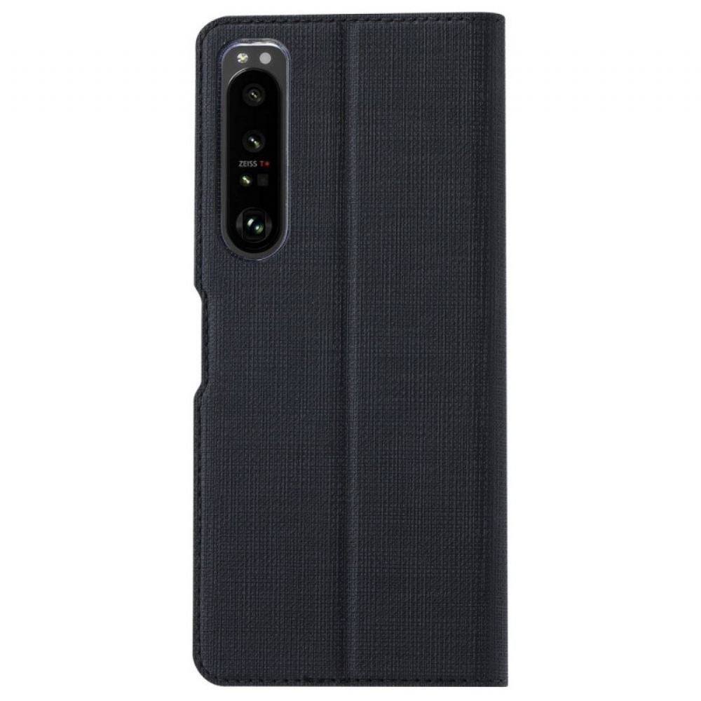 Flipové Pouzdro Na Sony Xperia 1 IV Textura Látky Vili