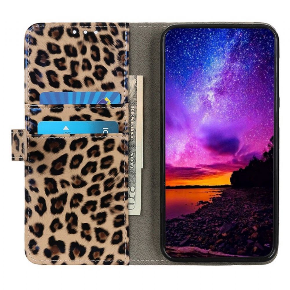 Kožené Pouzdro Na Sony Xperia 1 IV Efekt Leopardí Kůže