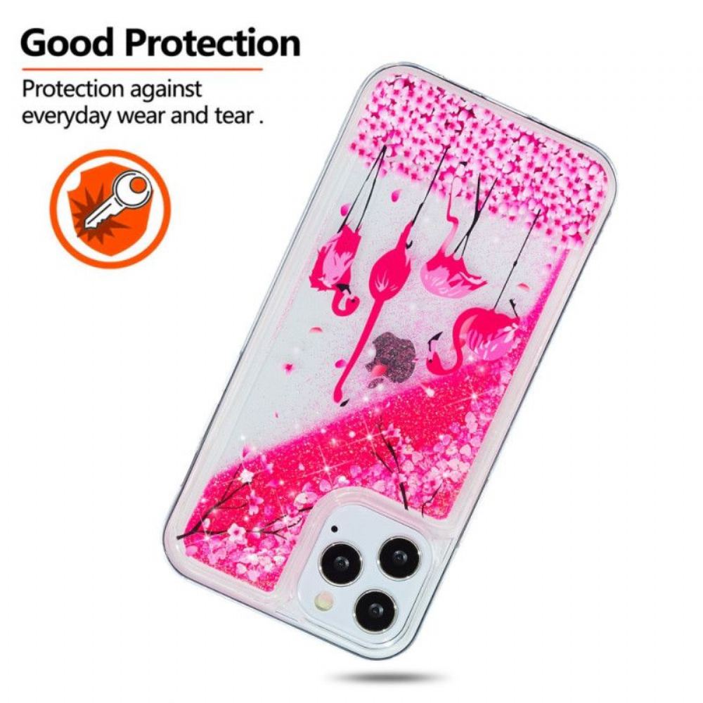 Kryt Na iPhone 15 Pro Max Flamingo Glitter