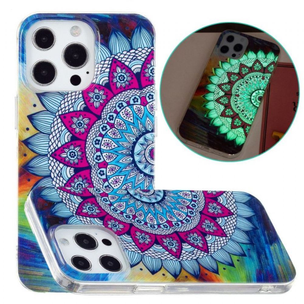 Kryt Na iPhone 15 Pro Max Fluorescenční Mandala