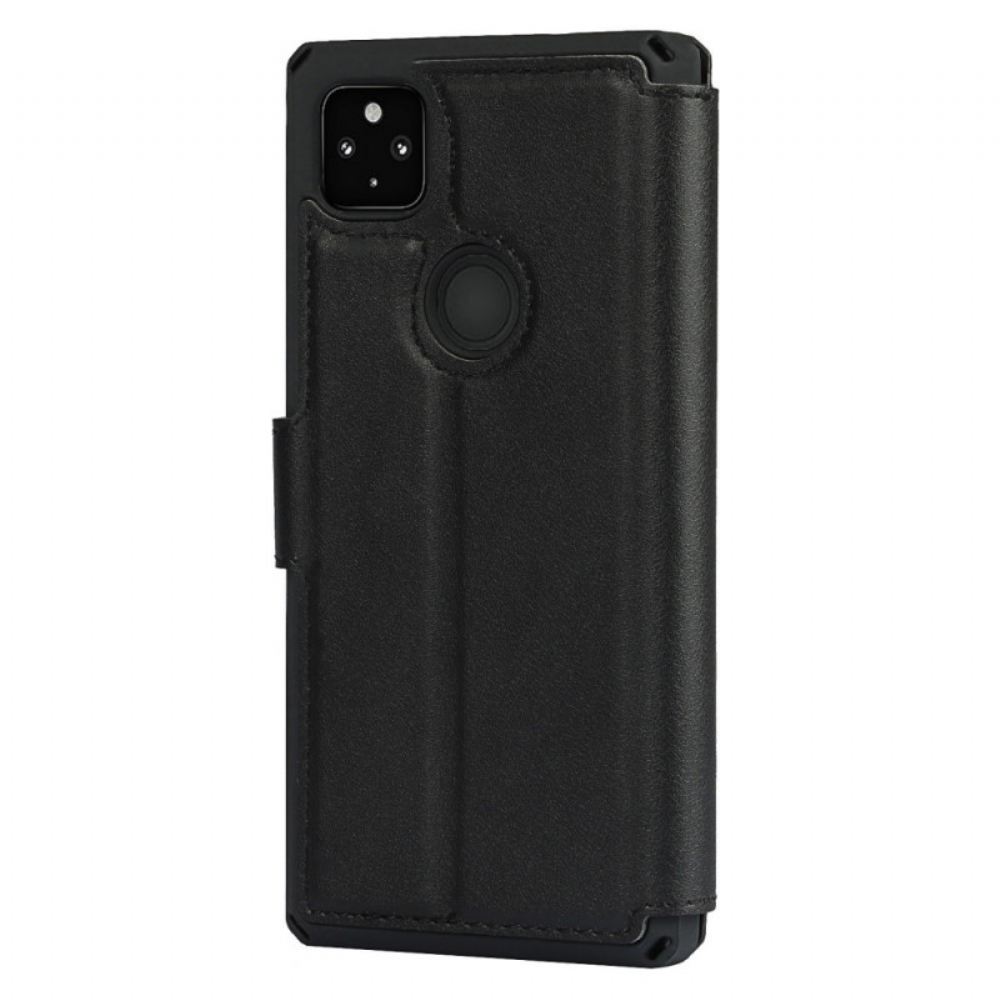 Flipové Pouzdro Na Google Pixel 4a Na Lana Řemínek Z Umělé Kůže