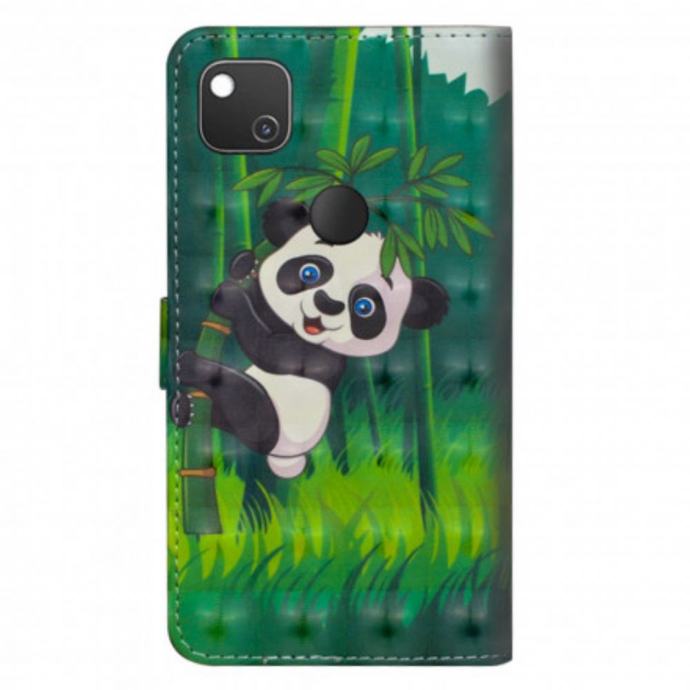 Flipové Pouzdro Na Google Pixel 4a Panda A Bambus