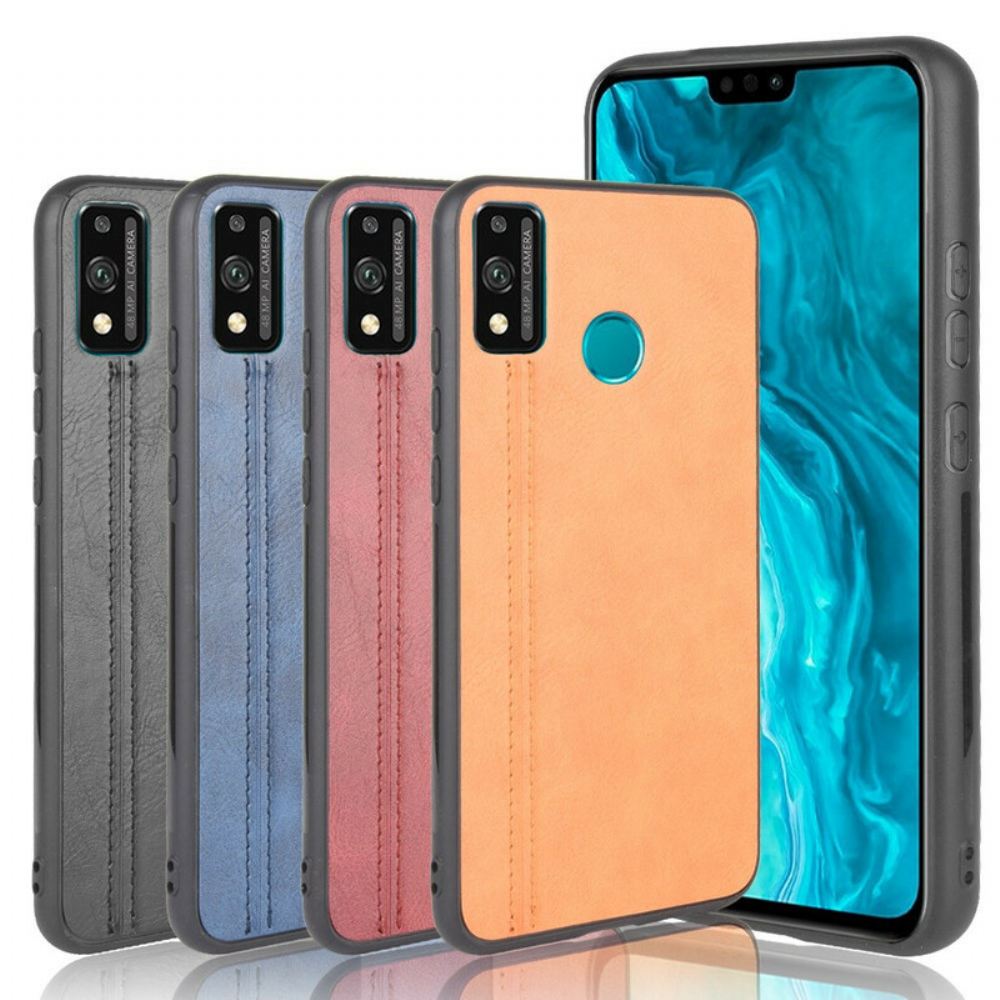 Kryt Na Honor 9X Lite Stylové Kožené Šití