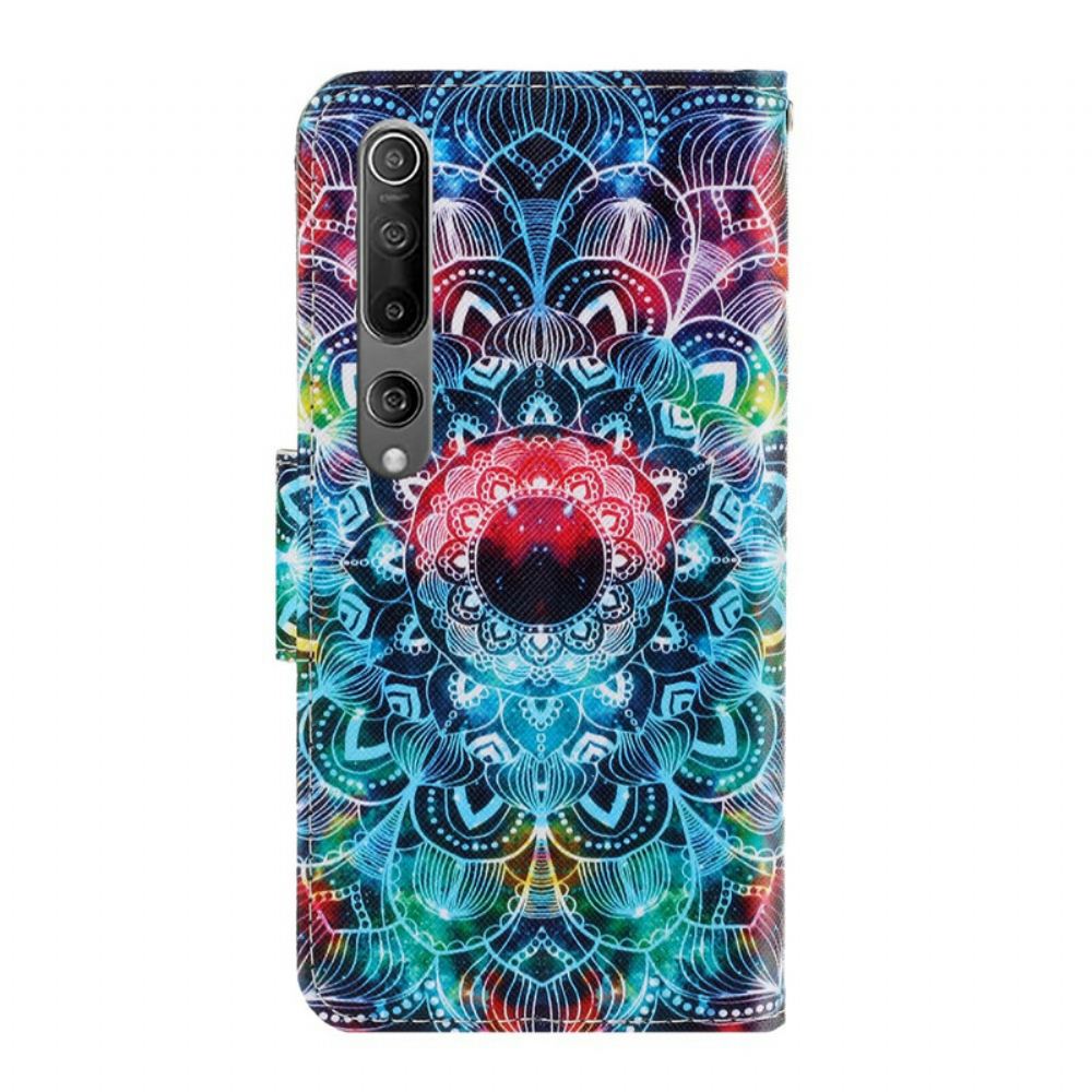 Kožené Pouzdro Na Xiaomi Mi 10 / 10 Pro Na Lana Okázalá Strappy Mandala