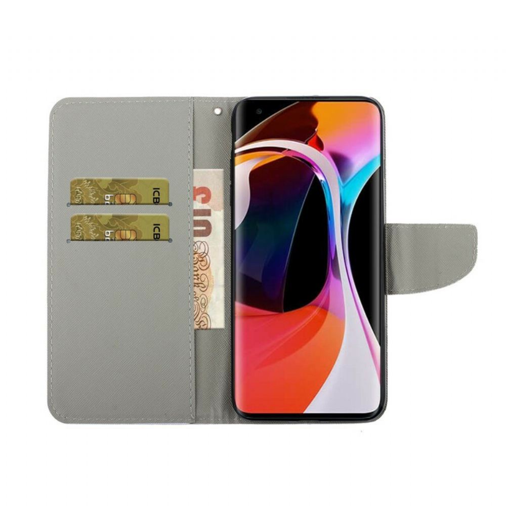 Kožené Pouzdro Na Xiaomi Mi 10 / 10 Pro Na Lana Okázalá Strappy Mandala