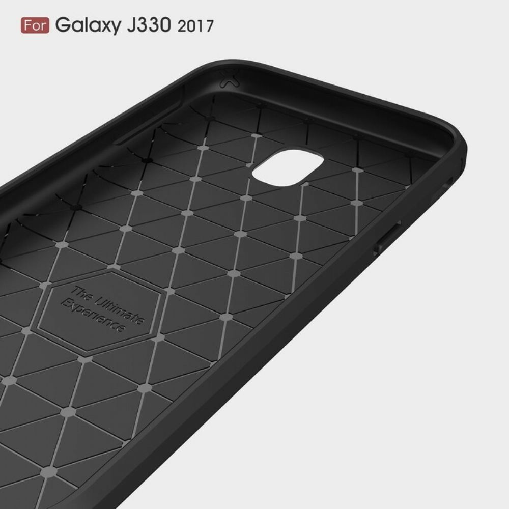 Kryty Na Mobil Na Samsung Galaxy J3 2017 Kartáčované Uhlíkové Vlákno