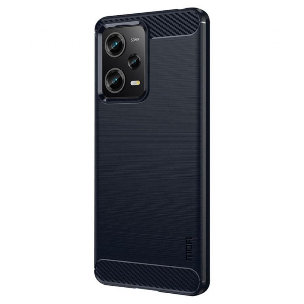 Kryt Na Xiaomi Redmi Note 12 Pro Mofi Kartáčované Uhlíkové Vlákno