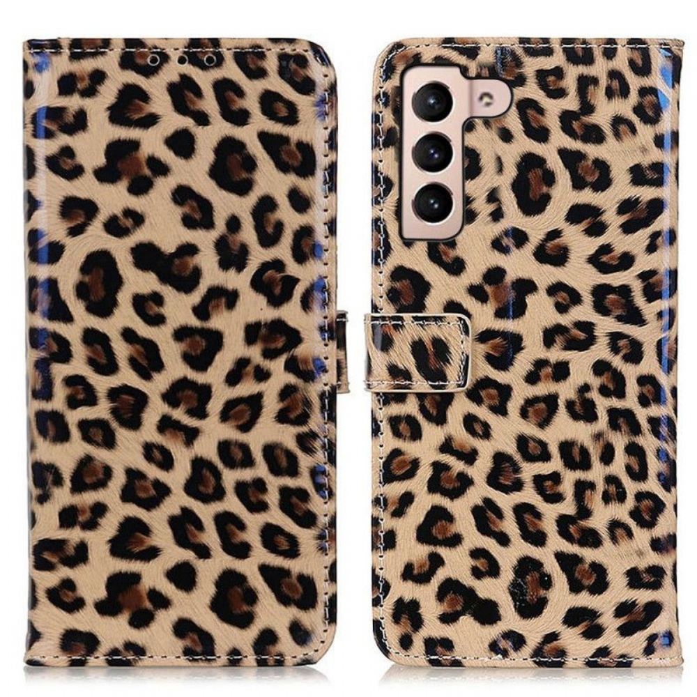 Flipové Pouzdro Na Samsung Galaxy S23 5G Efekt Leopardí Kůže