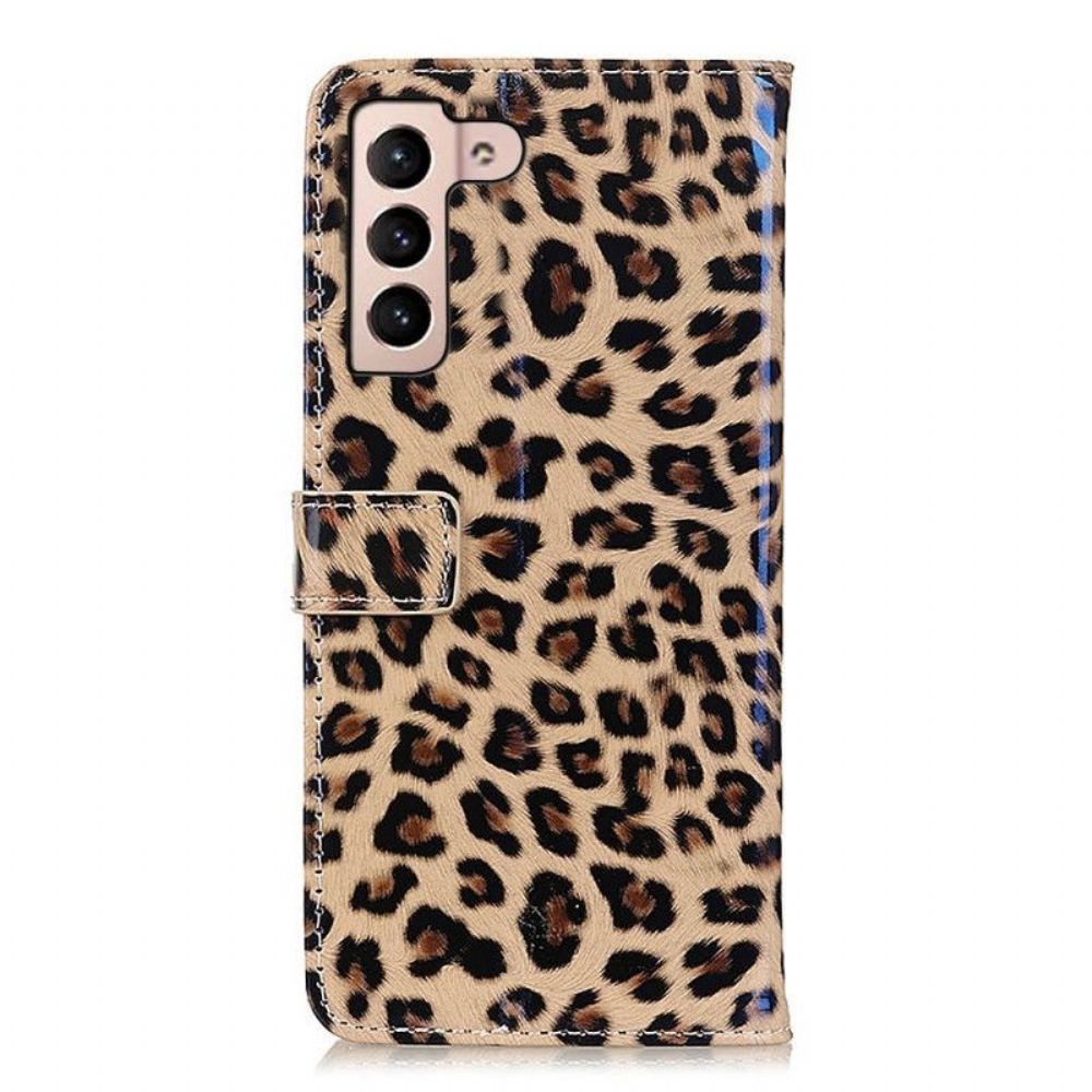 Flipové Pouzdro Na Samsung Galaxy S23 5G Efekt Leopardí Kůže