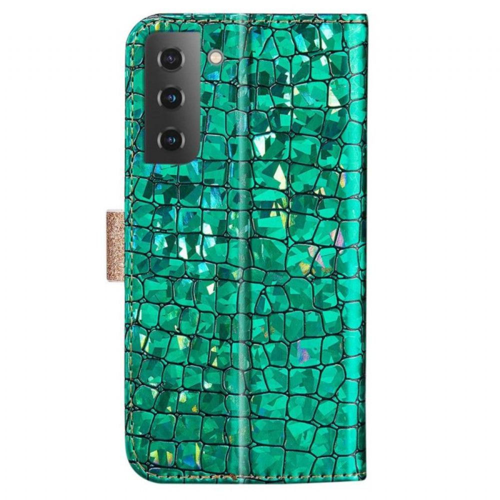 Flipové Pouzdro Na Samsung Galaxy S23 5G Krokodýlí Diamanty