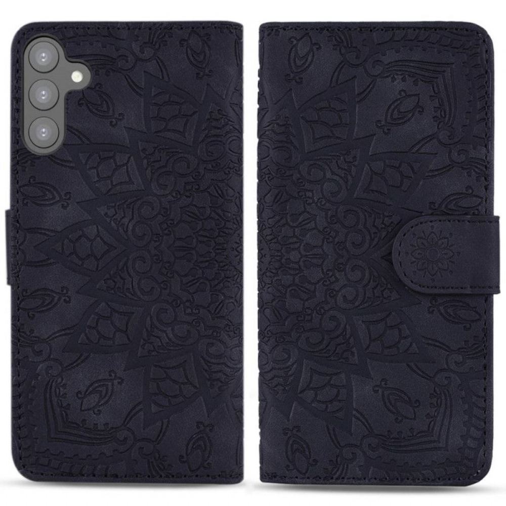 Flipové Pouzdro Na Samsung Galaxy S23 5G Na Lana Stylová Strappy Mandala