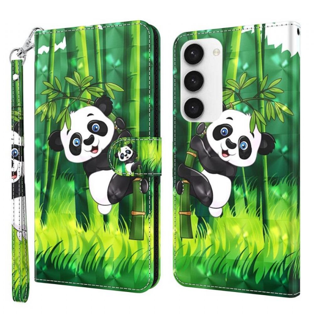 Flipové Pouzdro Na Samsung Galaxy S23 5G Panda Bambus