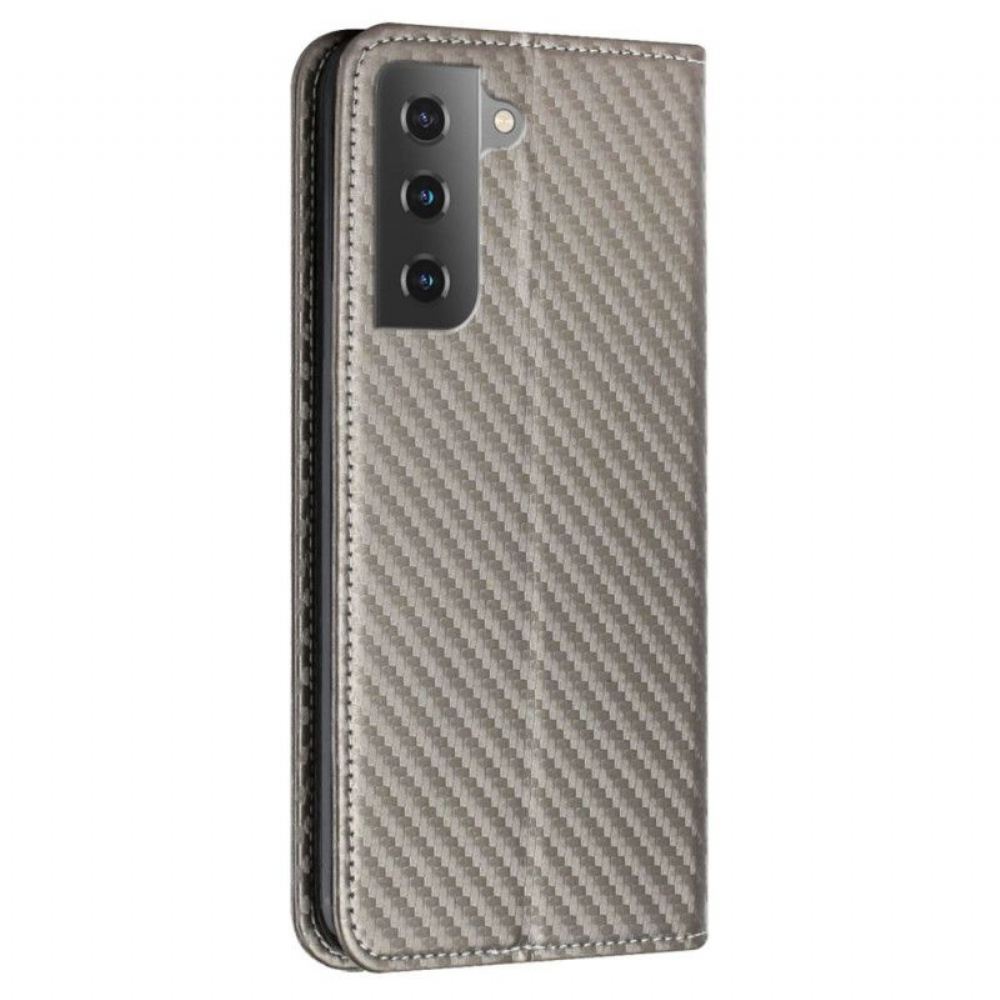 Kryty Na Mobil Na Samsung Galaxy S23 5G Na Lana Flipové Pouzdro Strappy Carbon Fiber Style