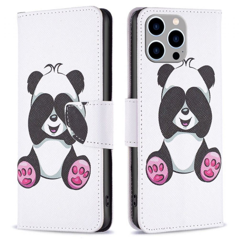 Flipové Pouzdro Na iPhone 14 Pro Max Panda