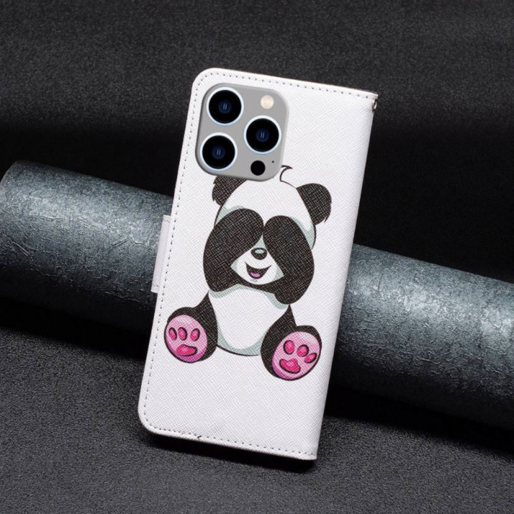 Flipové Pouzdro Na iPhone 14 Pro Max Panda