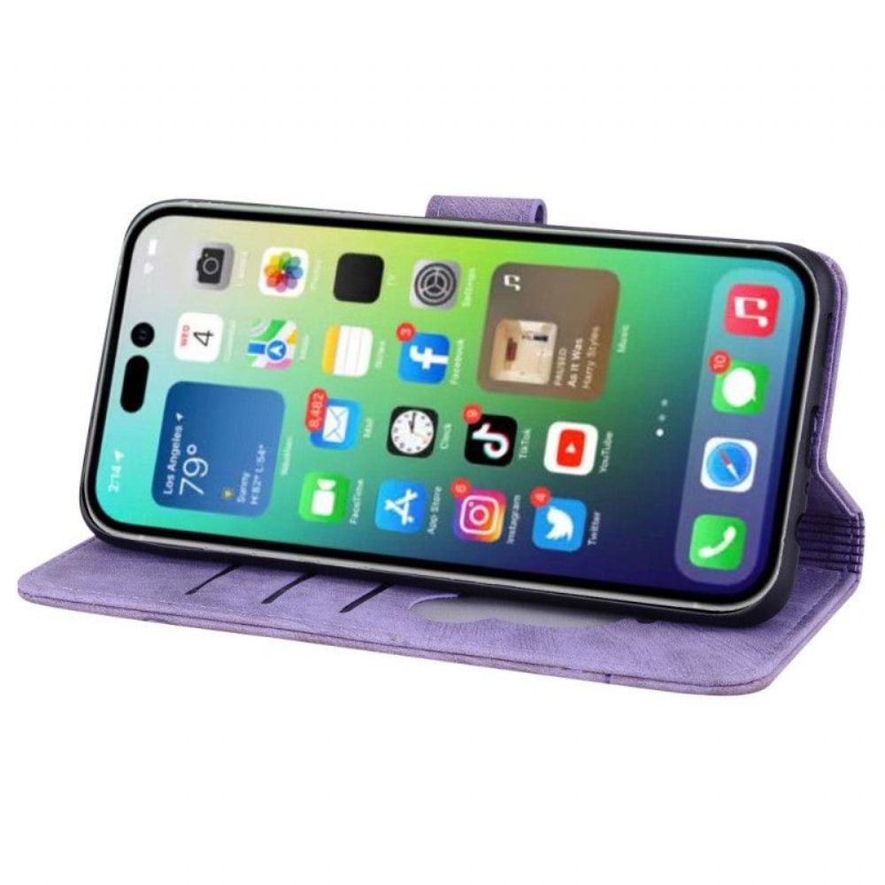 Flipové Pouzdro Na iPhone 15 Pro Na Lana Tanga Cat Daydream