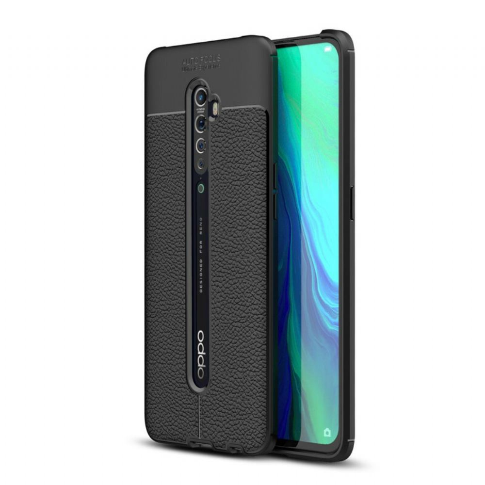 Kryt Na Oppo Reno 2 Dvouřadý Kožený Efekt Litchi