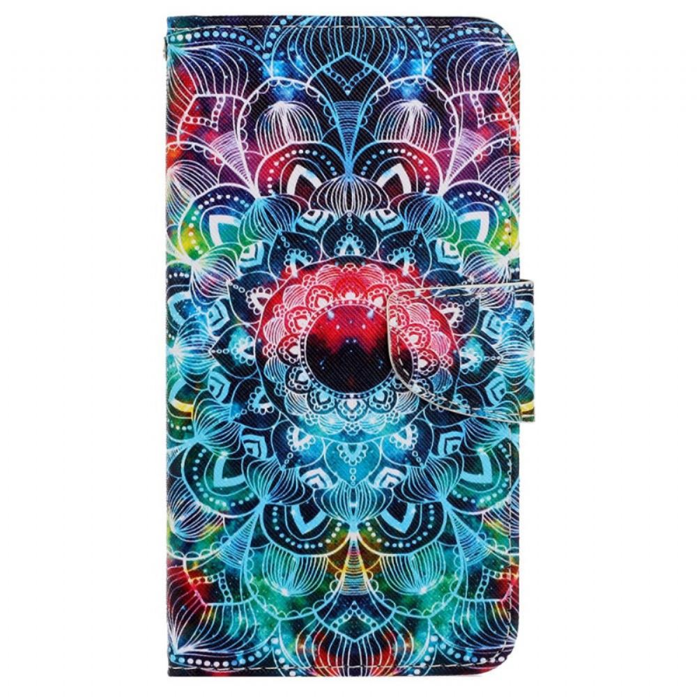 Flipové Pouzdro Na Xiaomi Redmi 10C Na Lana Strappy Mandala