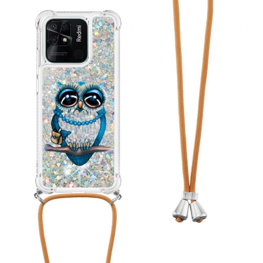 Kryty Na Mobil Na Xiaomi Redmi 10C Na Lana À Miss Owl Glitter Cord