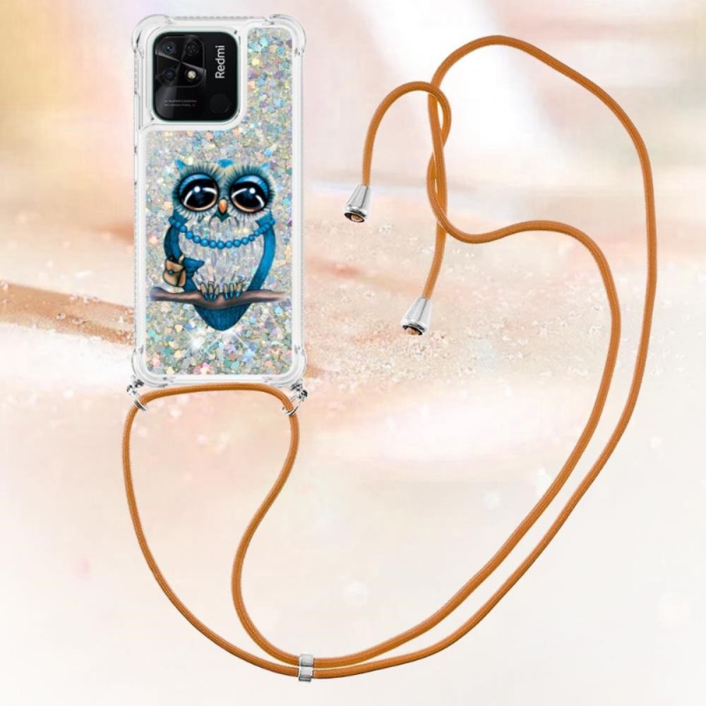 Kryty Na Mobil Na Xiaomi Redmi 10C Na Lana À Miss Owl Glitter Cord