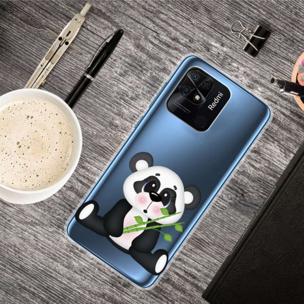 Kryty Na Mobil Na Xiaomi Redmi 10C Průhledná Krásná Panda