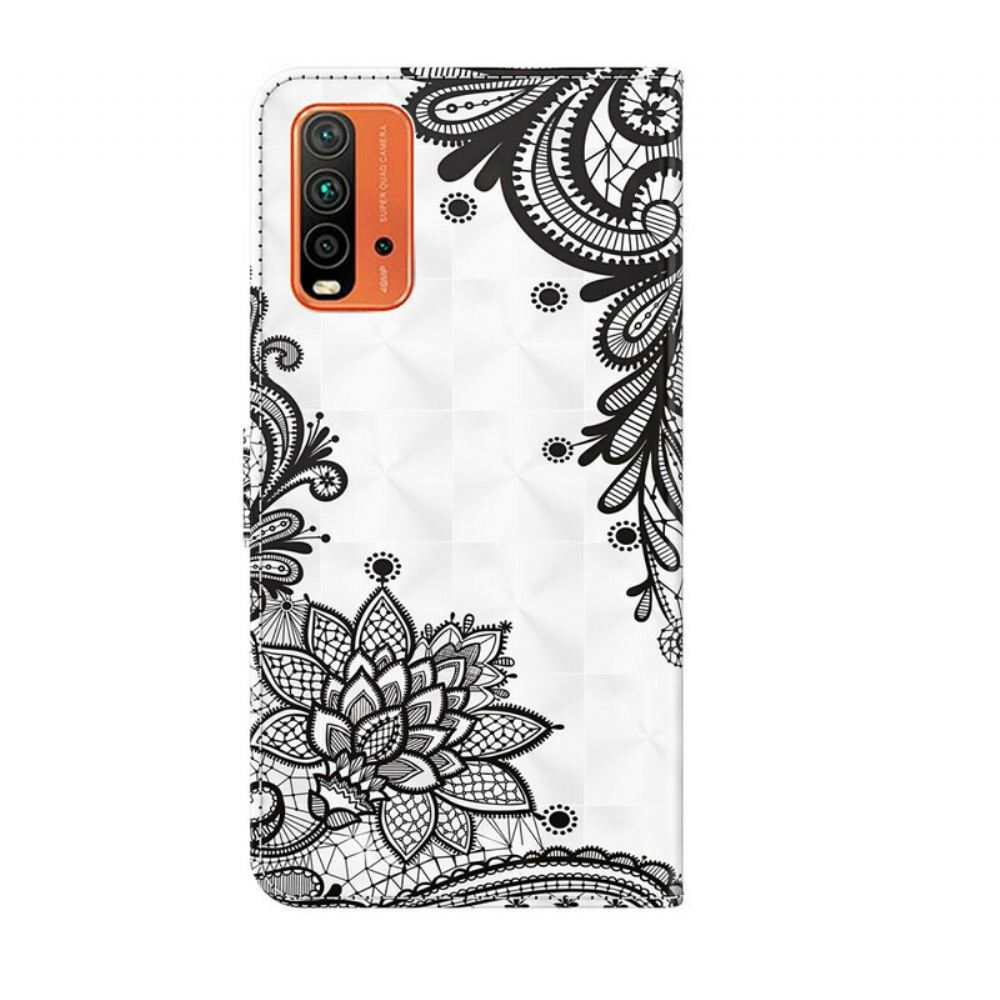 Flipové Pouzdro Na Xiaomi Redmi 9T Elegantní Krajka