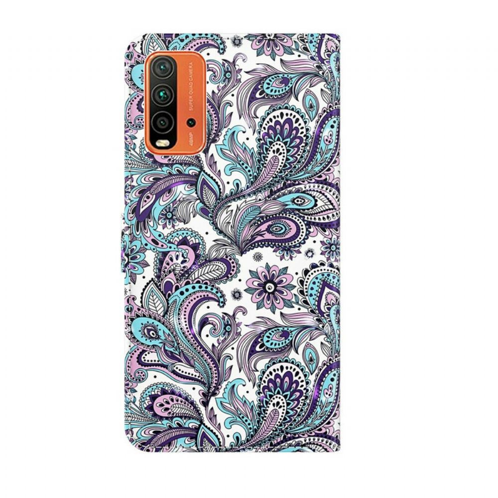 Flipové Pouzdro Na Xiaomi Redmi 9T Květinové Vzory