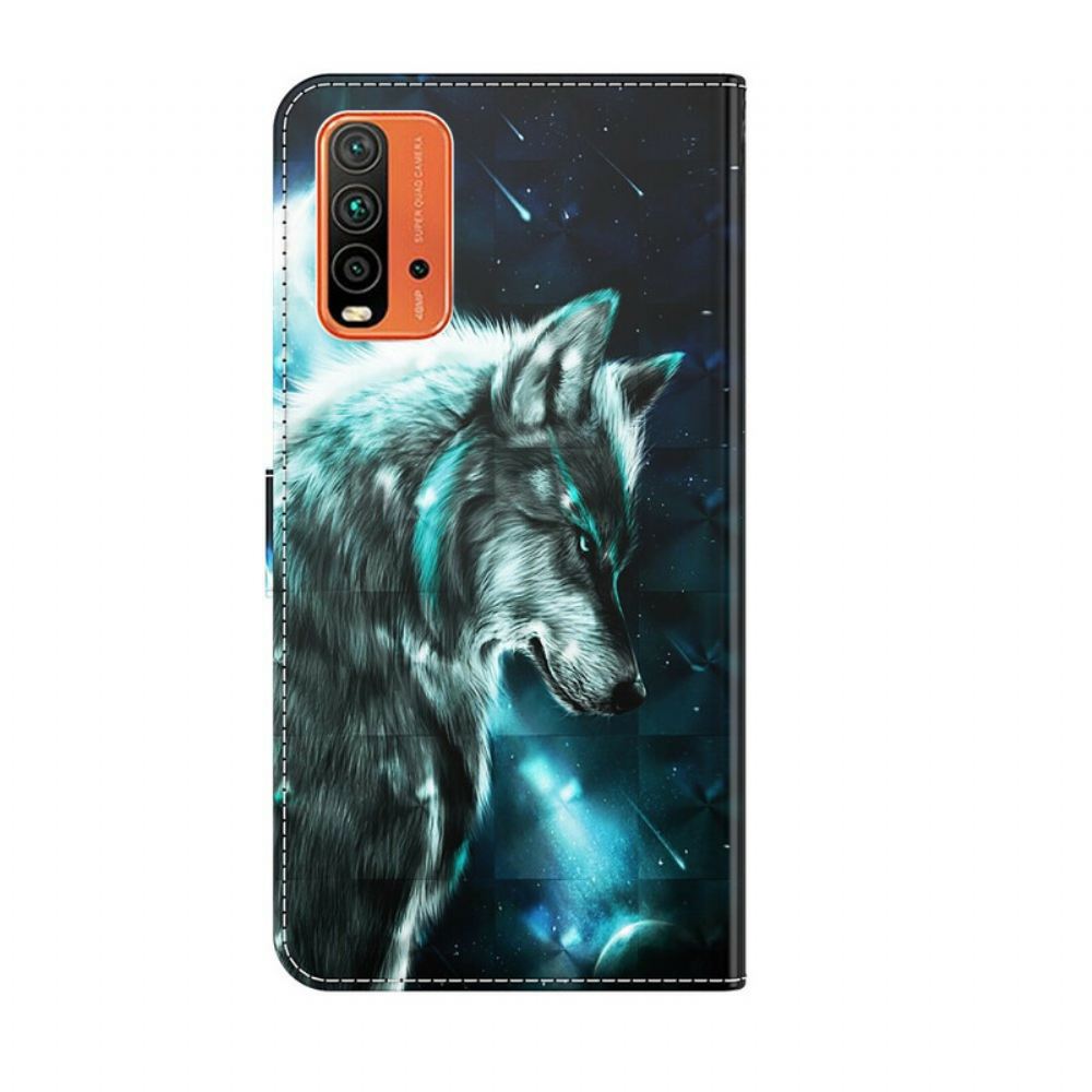 Flipové Pouzdro Na Xiaomi Redmi 9T Majestátní Vlk