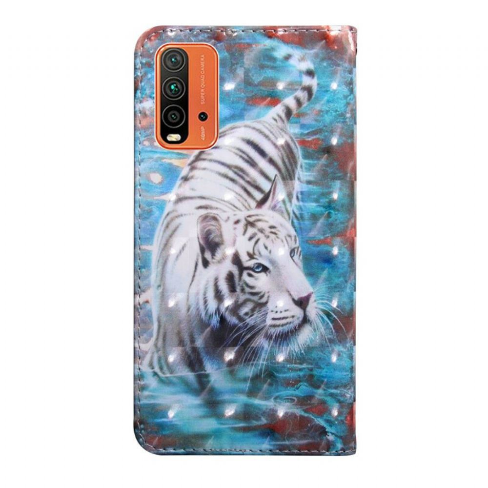 Flipové Pouzdro Na Xiaomi Redmi 9T Tygr Ve Vodě