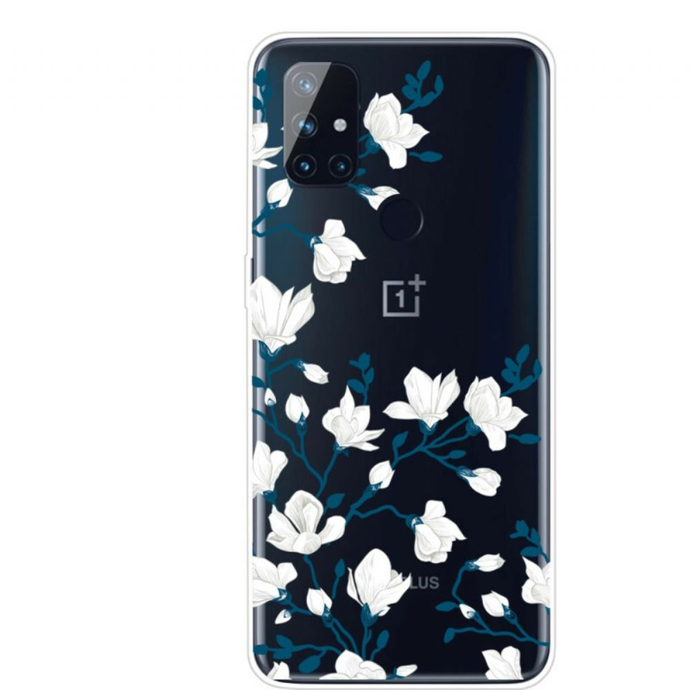 Kryt Na OnePlus Nord N10 Bílé Květy