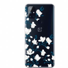 Kryt Na OnePlus Nord N10 Bílé Květy