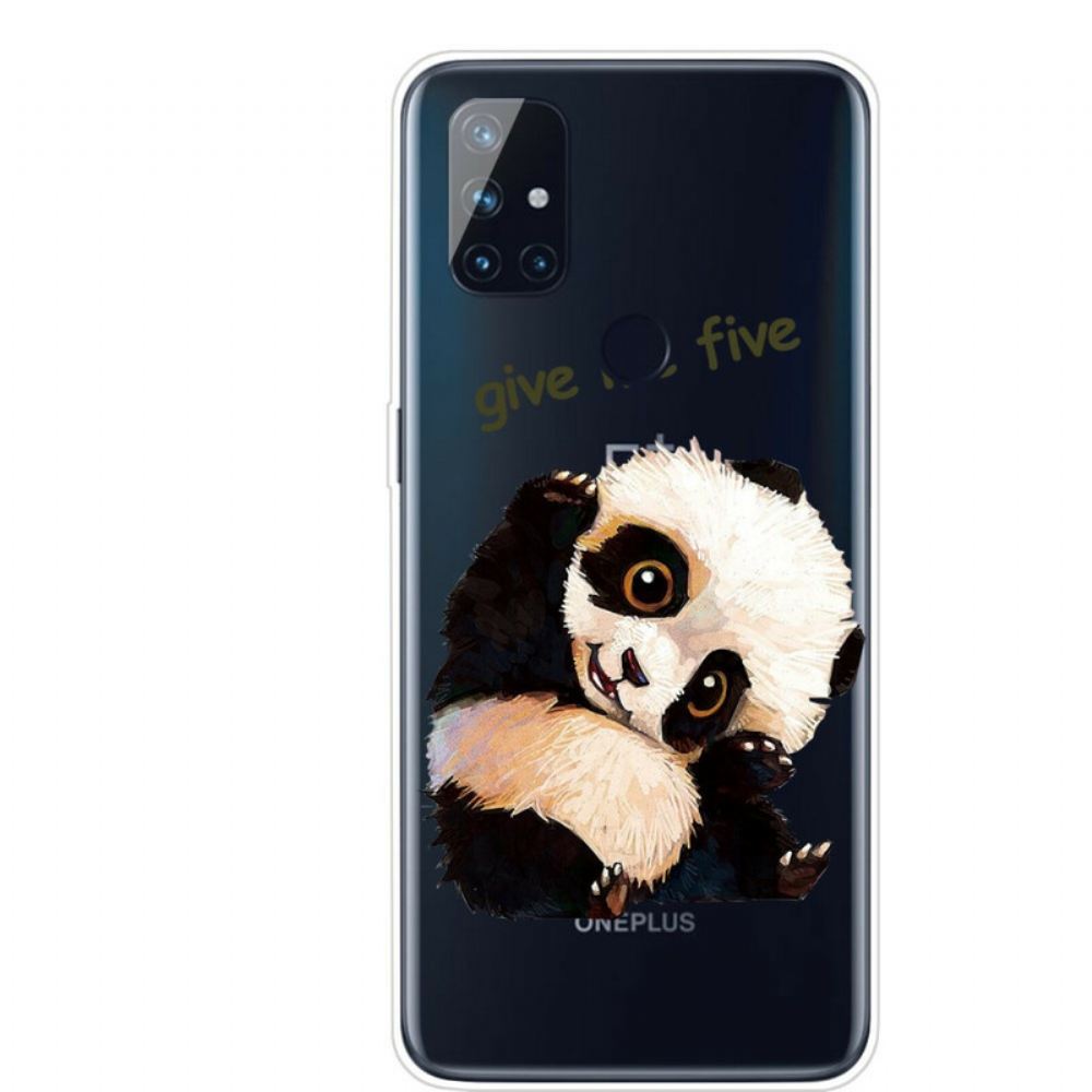 Kryty Na Mobil Na OnePlus Nord N10 Transparentní Panda Dej Mi Pětku