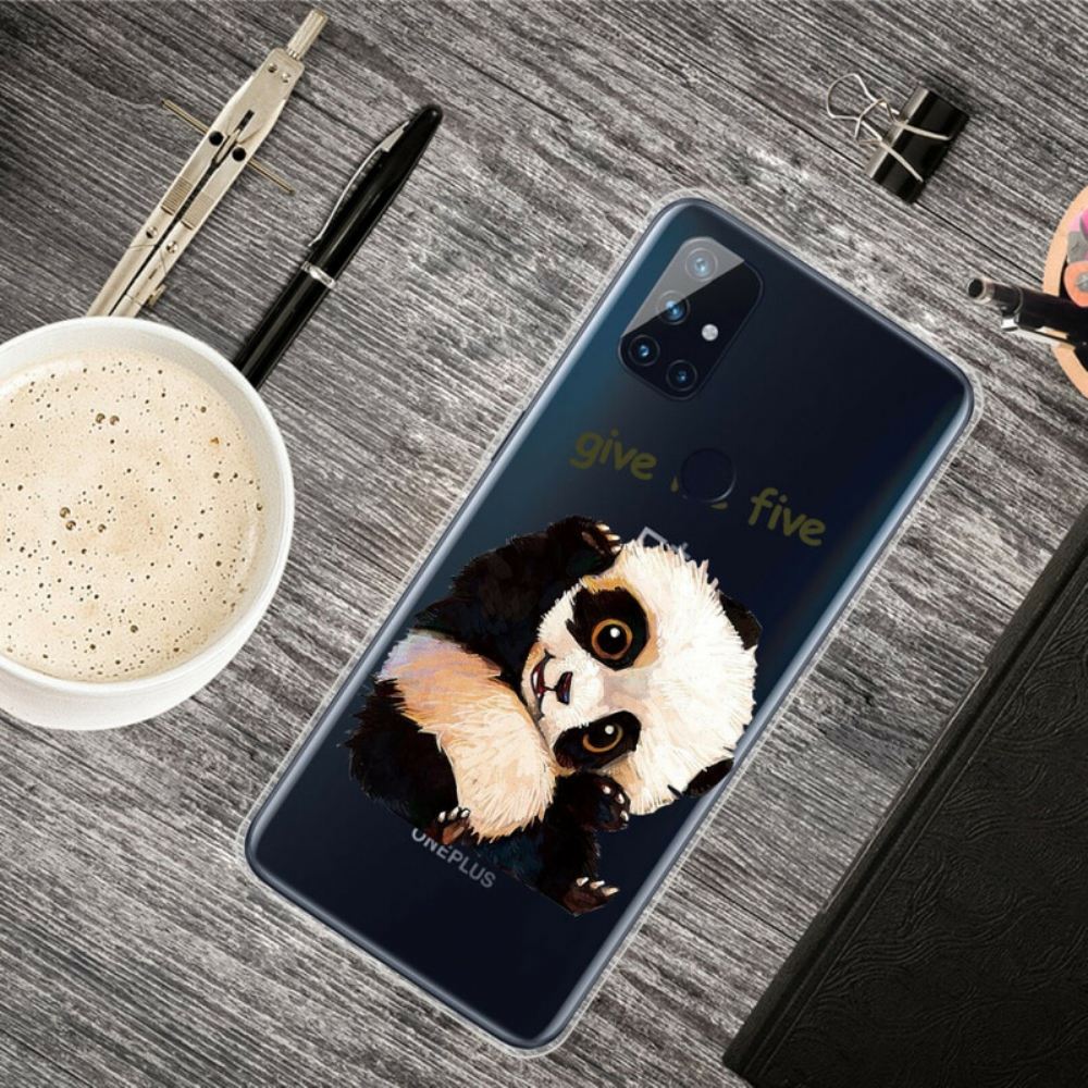 Kryty Na Mobil Na OnePlus Nord N10 Transparentní Panda Dej Mi Pětku