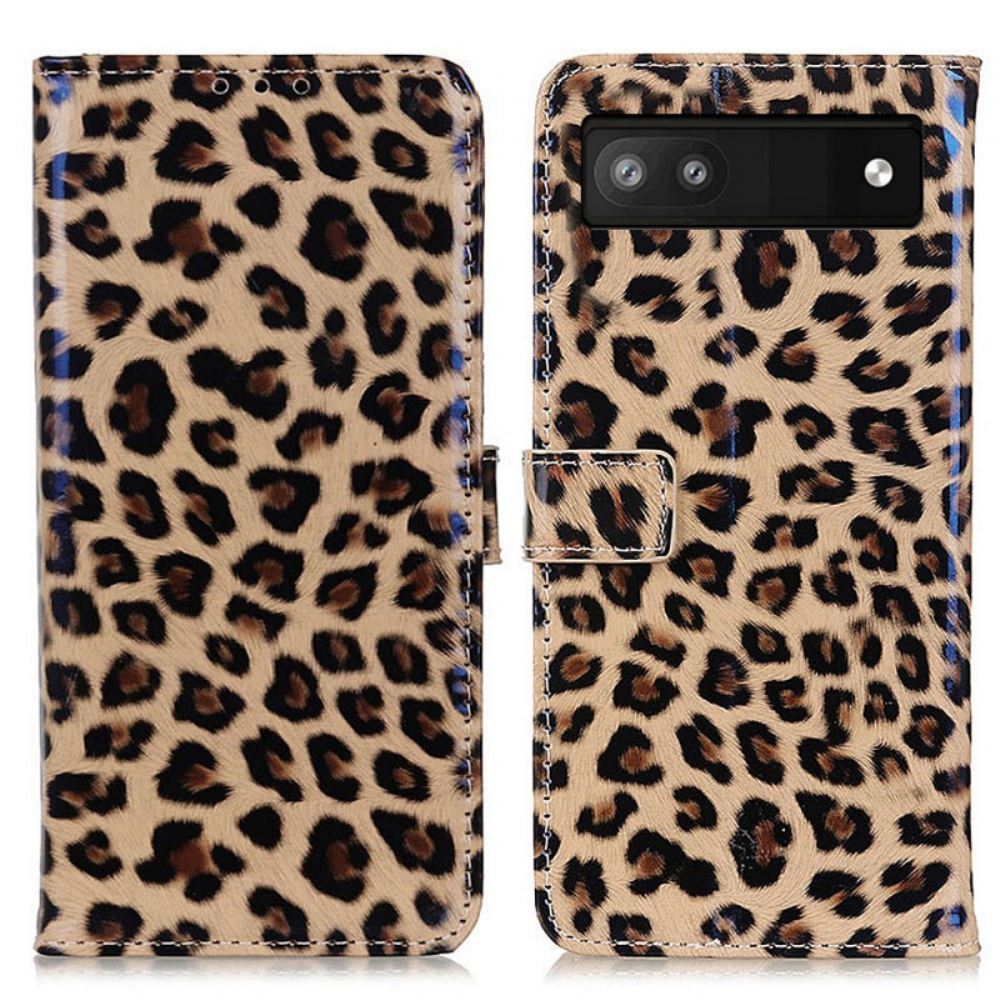 Flipové Pouzdro Na Google Pixel 6A Styl Leopardí Kůže