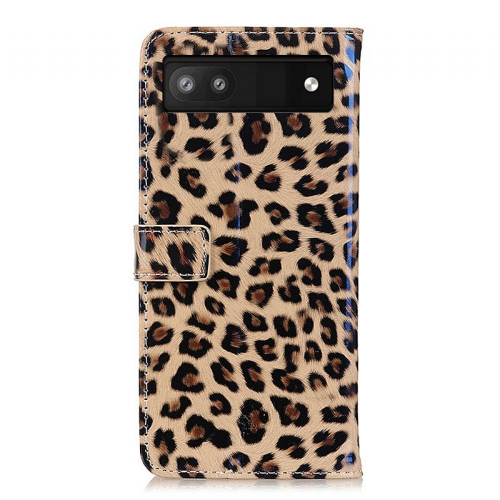 Flipové Pouzdro Na Google Pixel 6A Styl Leopardí Kůže