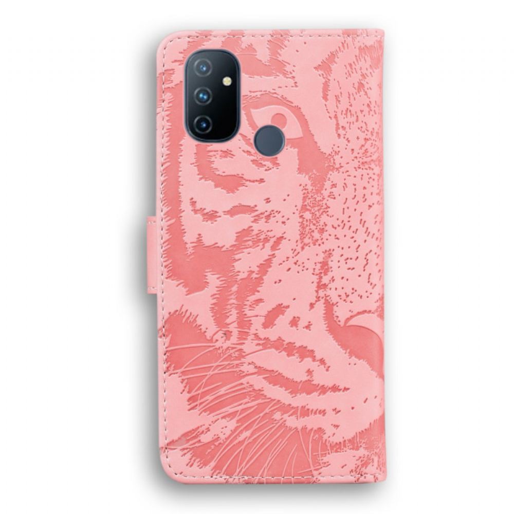 Kožené Pouzdro Na OnePlus Nord N100 Tiger Face Print