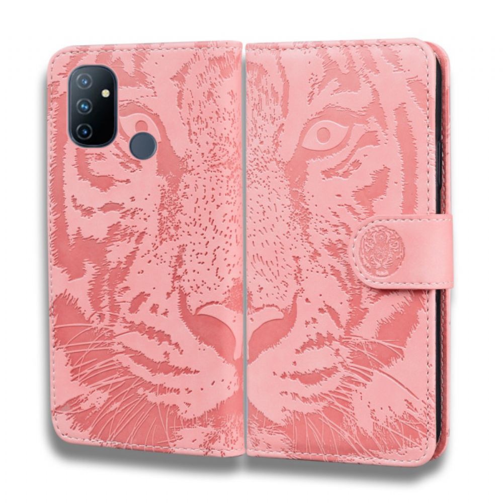 Kožené Pouzdro Na OnePlus Nord N100 Tiger Face Print