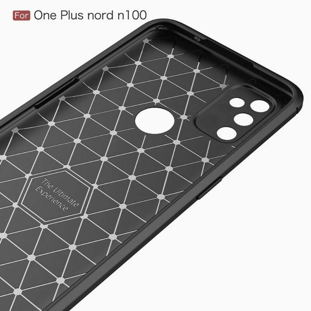 Kryt Na OnePlus Nord N100 Kartáčované Uhlíkové Vlákno