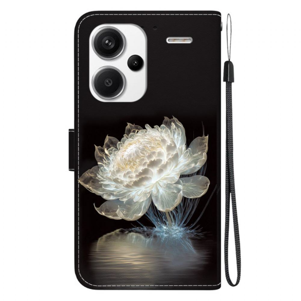 Kožený Kryt Xiaomi Redmi Note 13 Pro Plus 5g Peony Crystal Wallet