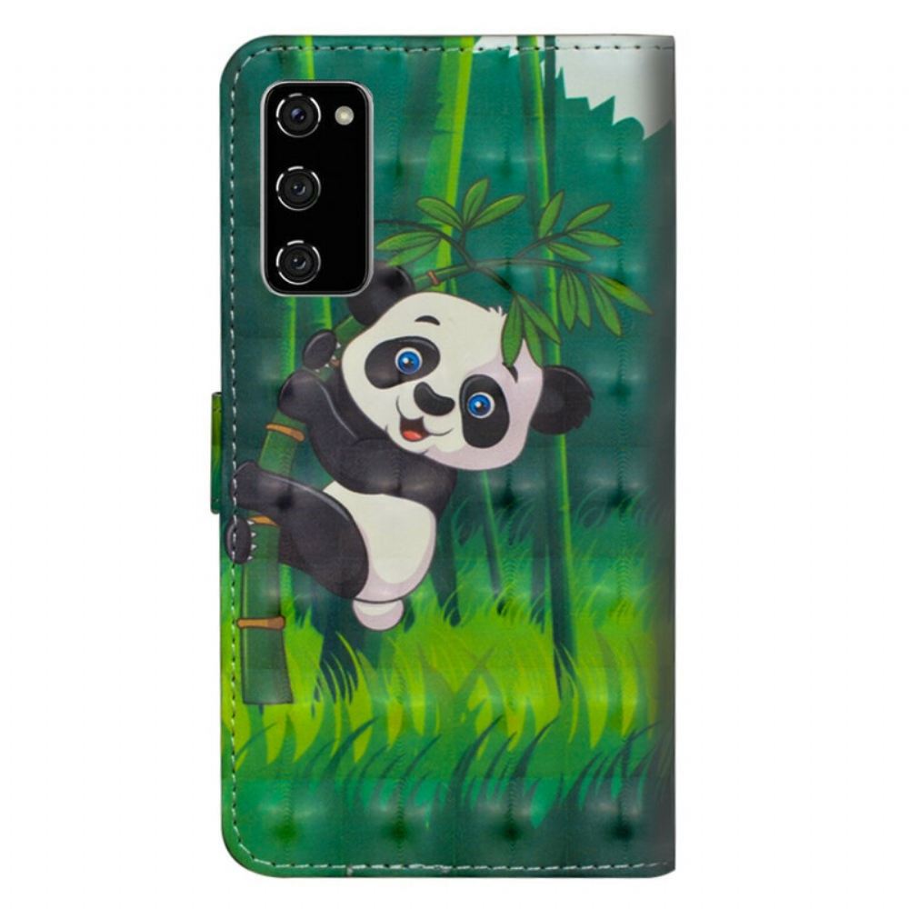 Flipové Pouzdro Na Samsung Galaxy S20 FE Panda A Bambus