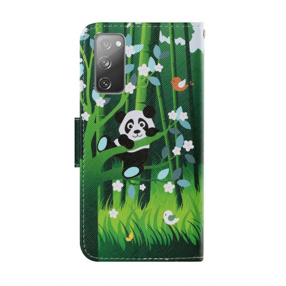 Flipové Pouzdro Na Samsung Galaxy S20 FE Panda Procházka