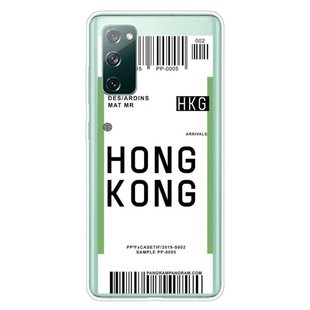 Kryt Na Samsung Galaxy S20 FE Palubní Vstupenka Do Hong Kongu